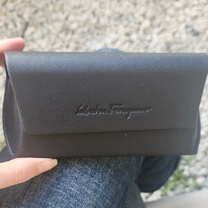 Salvatore Ferragamo Black Leather Glass Case Only